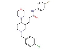3-[(3S*,4R*)-1-(4-chlorobenzyl)-4-(4-morpholinyl)-3-piperidinyl]-N-(4-fluorophenyl)propanamide
