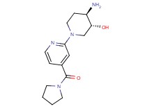 (3R*,4R*)-4-amino-1-[4-(pyrrolidin-1-ylcarbonyl)pyridin-2-yl]piperidin-3-ol