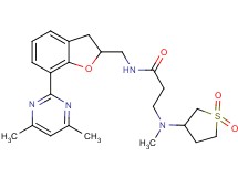 N~1~-{[7-(4,6-dimethyl-2-pyrimidinyl)-2,3-dihydro-1-benzofuran-2-yl]methyl}-N~3~-(1,1-dioxidotetrahydro-3-thienyl)-N~3~-methyl-beta-alaninamide
