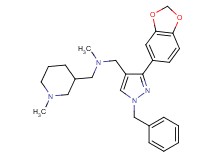 1-[3-(1,3-benzodioxol-5-yl)-1-benzyl-1H-pyrazol-4-yl]-N-methyl-N-[(1-methyl-3-piperidinyl)methyl]methanamine
