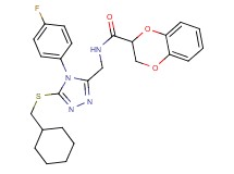 N-{[5-[(cyclohexylmethyl)thio]-4-(4-fluorophenyl)-4H-1,2,4-triazol-3-yl]methyl}-2,3-dihydro-1,4-benzodioxine-2-carboxamide