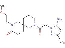 8-[(5-amino-3-methyl-1H-pyrazol-1-yl)acetyl]-2-(2-methoxyethyl)-2,8-diazaspiro[5.5]undecan-3-one