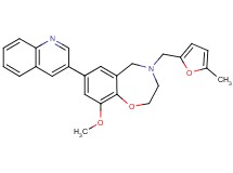 9-methoxy-4-[(5-methyl-2-furyl)methyl]-7-(3-quinolinyl)-2,3,4,5-tetrahydro-1,4-benzoxazepine