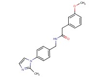 2-(3-methoxyphenyl)-N-[4-(2-methyl-1H-imidazol-1-yl)benzyl]acetamide trifluoroacetate