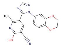 5-[1-(2,3-dihydro-1,4-benzodioxin-6-yl)-1H-1,2,4-triazol-5-yl]-2-hydroxy-6-methylnicotinonitrile