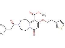 methyl 3-(3-methylbutanoyl)-7-oxo-9-[2-(3-thienyl)ethoxy]-1,2,3,4,5,7-hexahydropyrido[1,2-d][1,4]diazepine-10-carboxylate