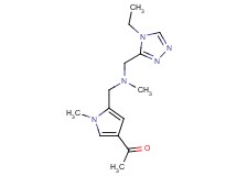 1-(5-{[[(4-ethyl-4H-1,2,4-triazol-3-yl)methyl](methyl)amino]methyl}-1-methyl-1H-pyrrol-3-yl)ethanone