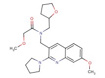 2-methoxy-N-{[7-methoxy-2-(1-pyrrolidinyl)-3-quinolinyl]methyl}-N-(tetrahydro-2-furanylmethyl)acetamide