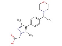 {3,5-dimethyl-4-[4-(1-morpholin-4-ylethyl)phenyl]-1H-pyrazol-1-yl}acetic acid