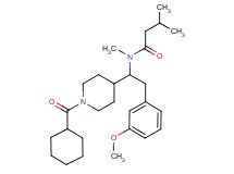 N-[1-[1-(cyclohexylcarbonyl)-4-piperidinyl]-2-(3-methoxyphenyl)ethyl]-N,3-dimethylbutanamide