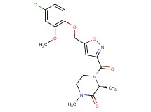 (3S)-4-({5-[(4-chloro-2-methoxyphenoxy)methyl]-3-isoxazolyl}carbonyl)-1,3-dimethyl-2-piperazinone