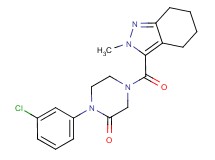 1-(3-chlorophenyl)-4-[(2-methyl-4,5,6,7-tetrahydro-2H-indazol-3-yl)carbonyl]-2-piperazinone