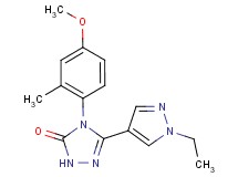 5-(1-ethyl-1H-pyrazol-4-yl)-4-(4-methoxy-2-methylphenyl)-2,4-dihydro-3H-1,2,4-triazol-3-one