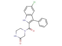 4-[(5-chloro-3-phenyl-1H-indol-2-yl)carbonyl]-2-piperazinone