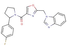 1-[(4-{[2-(4-fluorophenyl)-1-pyrrolidinyl]carbonyl}-1,3-oxazol-2-yl)methyl]-1H-benzimidazole