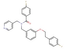 4-fluoro-N-{3-[2-(4-fluorophenyl)ethoxy]benzyl}-N-(4-pyridinylmethyl)benzamide