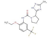 N-[2-ethoxy-5-(trifluoromethyl)phenyl]-2-(3-methyl-1H-1,2,4-triazol-5-yl)pyrrolidine-1-carboxamide