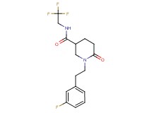 1-[2-(3-fluorophenyl)ethyl]-6-oxo-N-(2,2,2-trifluoroethyl)-3-piperidinecarboxamide