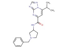 N-(1-benzyl-3-pyrrolidinyl)-7-isopropyl[1,2,4]triazolo[1,5-a]pyrimidine-5-carboxamide