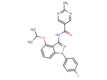 N-[1-(4-fluorophenyl)-4-isopropoxy-1H-indazol-3-yl]-2-methylpyrimidine-5-carboxamide