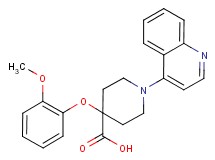 4-(2-methoxyphenoxy)-1-quinolin-4-ylpiperidine-4-carboxylic acid