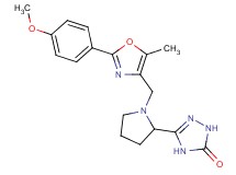 5-(1-{[2-(4-methoxyphenyl)-5-methyl-1,3-oxazol-4-yl]methyl}-2-pyrrolidinyl)-2,4-dihydro-3H-1,2,4-triazol-3-one