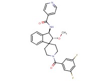 N-[(2R*,3R*)-1'-(3,5-difluorobenzoyl)-2-methoxy-2,3-dihydrospiro[indene-1,4'-piperidin]-3-yl]isonicotinamide