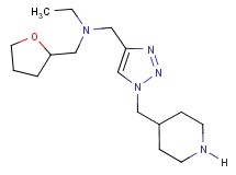 N-{[1-(piperidin-4-ylmethyl)-1H-1,2,3-triazol-4-yl]methyl}-N-(tetrahydrofuran-2-ylmethyl)ethanamine