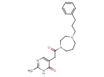 2-methyl-5-{2-oxo-2-[4-(3-phenylpropyl)-1,4-diazepan-1-yl]ethyl}-4(3H)-pyrimidinone