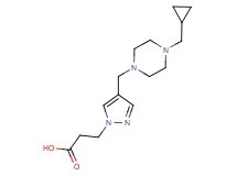 3-(4-{[4-(cyclopropylmethyl)piperazin-1-yl]methyl}-1H-pyrazol-1-yl)propanoic acid