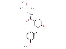 1-(3-methoxybenzyl)-N-(2-methoxy-2-methylpropyl)-6-oxo-3-piperidinecarboxamide