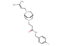 N-(4-fluorobenzyl)-3-[(1S*,5R*)-6-(3-methyl-2-buten-1-yl)-3,6-diazabicyclo[3.2.2]non-3-yl]propanamide