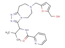 N-[1-(7-{[5-(hydroxymethyl)-2-furyl]methyl}-6,7,8,9-tetrahydro-5H-[1,2,4]triazolo[4,3-d][1,4]diazepin-3-yl)-2-methylpropyl]-2-pyridinecarboxamide