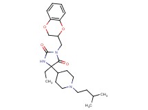 3-(2,3-dihydro-1,4-benzodioxin-2-ylmethyl)-5-ethyl-5-[1-(3-methylbutyl)-4-piperidinyl]-2,4-imidazolidinedione