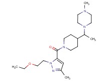 1-[1-(1-{[1-(2-ethoxyethyl)-3-methyl-1H-pyrazol-5-yl]carbonyl}-4-piperidinyl)ethyl]-4-methylpiperazine