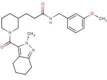 N-(3-methoxybenzyl)-3-{1-[(2-methyl-4,5,6,7-tetrahydro-2H-indazol-3-yl)carbonyl]-3-piperidinyl}propanamide