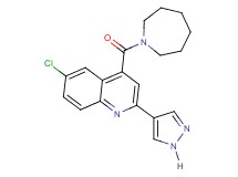 4-(azepan-1-ylcarbonyl)-6-chloro-2-(1H-pyrazol-4-yl)quinoline