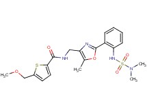 N-{[2-(2-{[(dimethylamino)sulfonyl]amino}phenyl)-5-methyl-1,3-oxazol-4-yl]methyl}-5-(methoxymethyl)-2-thiophenecarboxamide