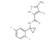 4-chloro-N-[1-(2,5-difluorophenyl)cyclopropyl]-3-methyl-1H-pyrazole-5-carboxamide