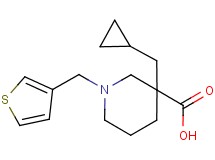 3-(cyclopropylmethyl)-1-(3-thienylmethyl)-3-piperidinecarboxylic acid