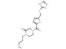 1-butyl-4-{5-[(4H-1,2,4-triazol-3-ylthio)methyl]-2-furoyl}piperazin-2-one