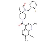 1-(2-fluorobenzyl)-8-[(2,7,8-trimethyl-4-quinolinyl)carbonyl]-1,8-diazaspiro[4.5]decan-2-one