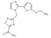3-{[2-(5-propyl-2-furyl)-1H-imidazol-1-yl]methyl}-1,2,4-oxadiazole-5-carboxamide