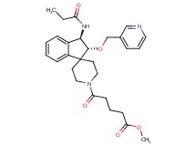methyl 5-oxo-5-[(2R*,3R*)-3-(propionylamino)-2-(3-pyridinylmethoxy)-2,3-dihydro-1'H-spiro[indene-1,4'-piperidin]-1'-yl]pentanoate