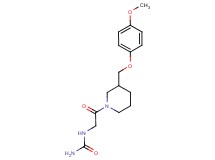 N-(2-{3-[(4-methoxyphenoxy)methyl]-1-piperidinyl}-2-oxoethyl)urea