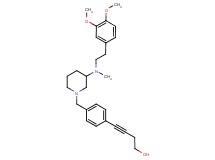 4-[4-({3-[[2-(3,4-dimethoxyphenyl)ethyl](methyl)amino]-1-piperidinyl}methyl)phenyl]-3-butyn-1-ol