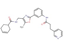 N-{[5-methyl-2-(3-{[3-(3-pyridinyl)propanoyl]amino}phenyl)-1,3-oxazol-4-yl]methyl}-3-cyclohexene-1-carboxamide