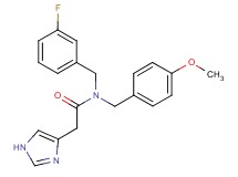 N-(3-fluorobenzyl)-2-(1H-imidazol-4-yl)-N-(4-methoxybenzyl)acetamide