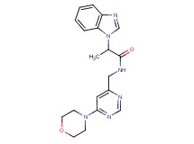 2-(1H-benzimidazol-1-yl)-N-{[6-(4-morpholinyl)-4-pyrimidinyl]methyl}propanamide