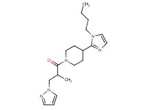 4-(1-butyl-1H-imidazol-2-yl)-1-[2-methyl-3-(1H-pyrazol-1-yl)propanoyl]piperidine
